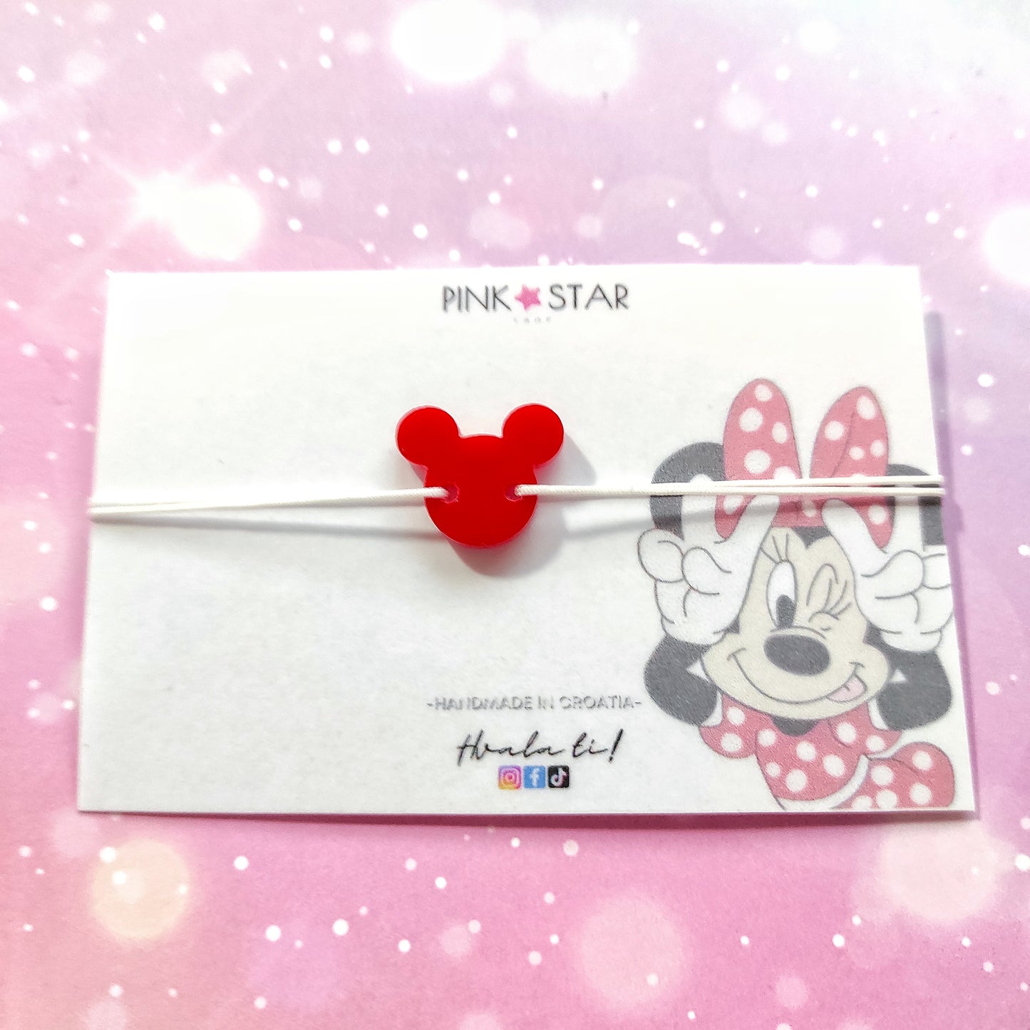 Crna i Crvena Minnie narukvica