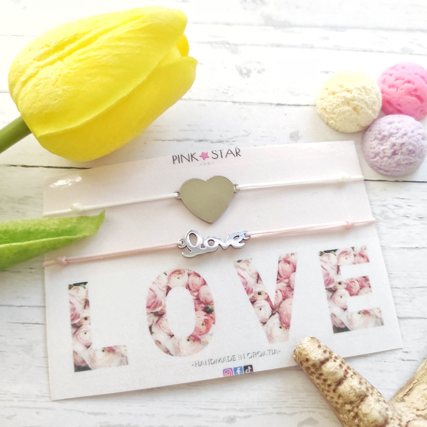 Love heart narukvice (komplet)