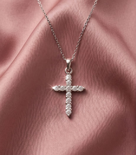 Silver križ ogrlica