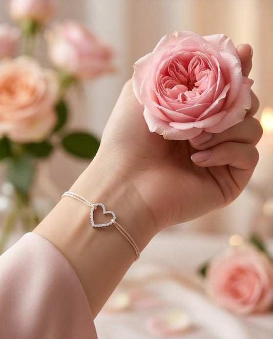 Elegant heart narukvica