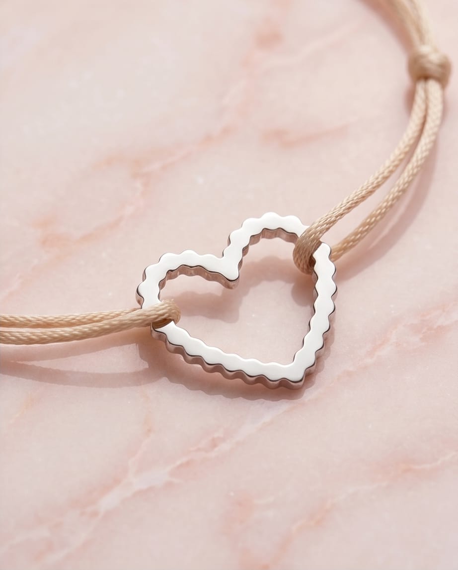 Elegant heart narukvica